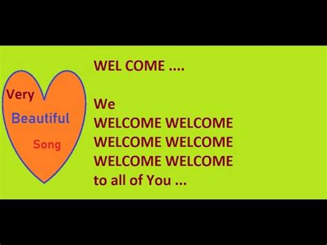 welcome to youtube song|songs with welcome in title.